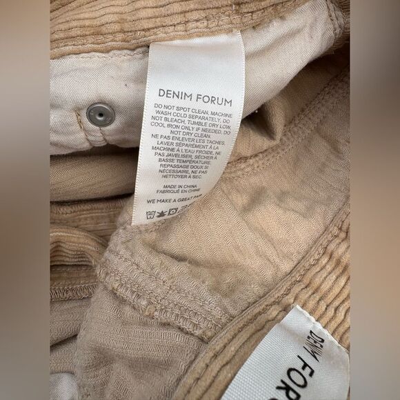 Denim forum the Arlo high rise straight corduroy Pants Size 32 - Picture 9 of 10